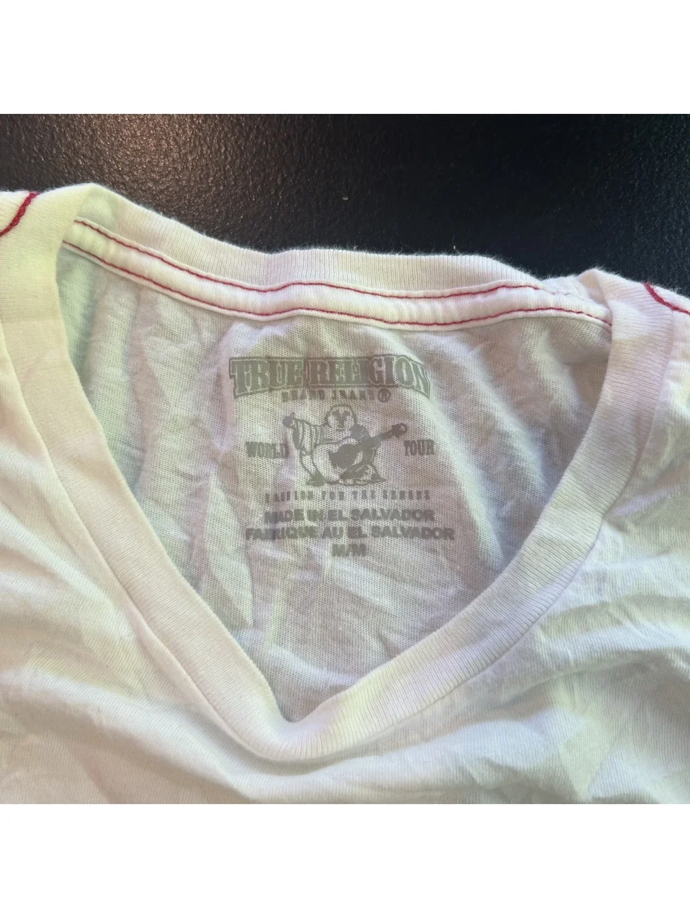 Vintage y2k True Religion white V-neck graphic T-shirt